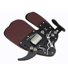 Protector de piel de vaca con lengüeta de dedo en forma de tiro con arco Decut HOCKIII arco recurvo 2 capas