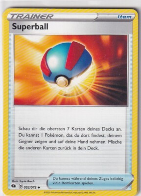 Pokemon Card Way of the Champ No. 52/73 Superball German