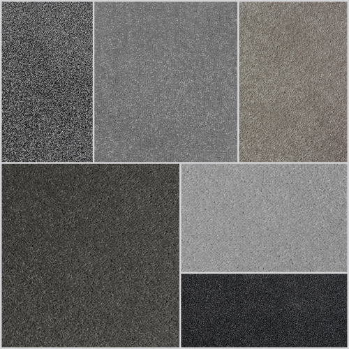 CUT PRICE Grey Silver Black Twist Felt Back Carpet £9.99m² Cheap