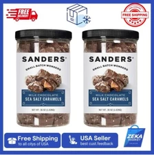 2-Pack SANDERS Milk Chocolate Sea Salt Caramels - Fine Chocolates 36 oz each