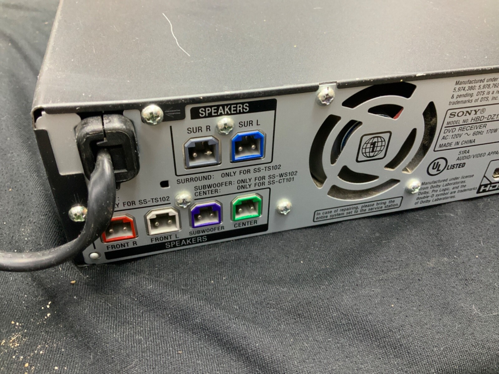 Sony DAVDZ170 receiver 5.1 Ch DVD Player Home Theater System USB Recorder eBay