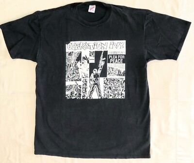 90's Operation Ivy Shirt Plea For Peace Sz XL Vintage Ska Punk