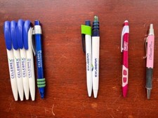 Special Vintage Lot: Nine (9) Pfizer Brand Pharmaceutical Promotional Drug Pens