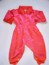 Tuta da neve/sci scarlatta vintage anni 40 con zip di Vogue per bambini di valore 2-3 anni