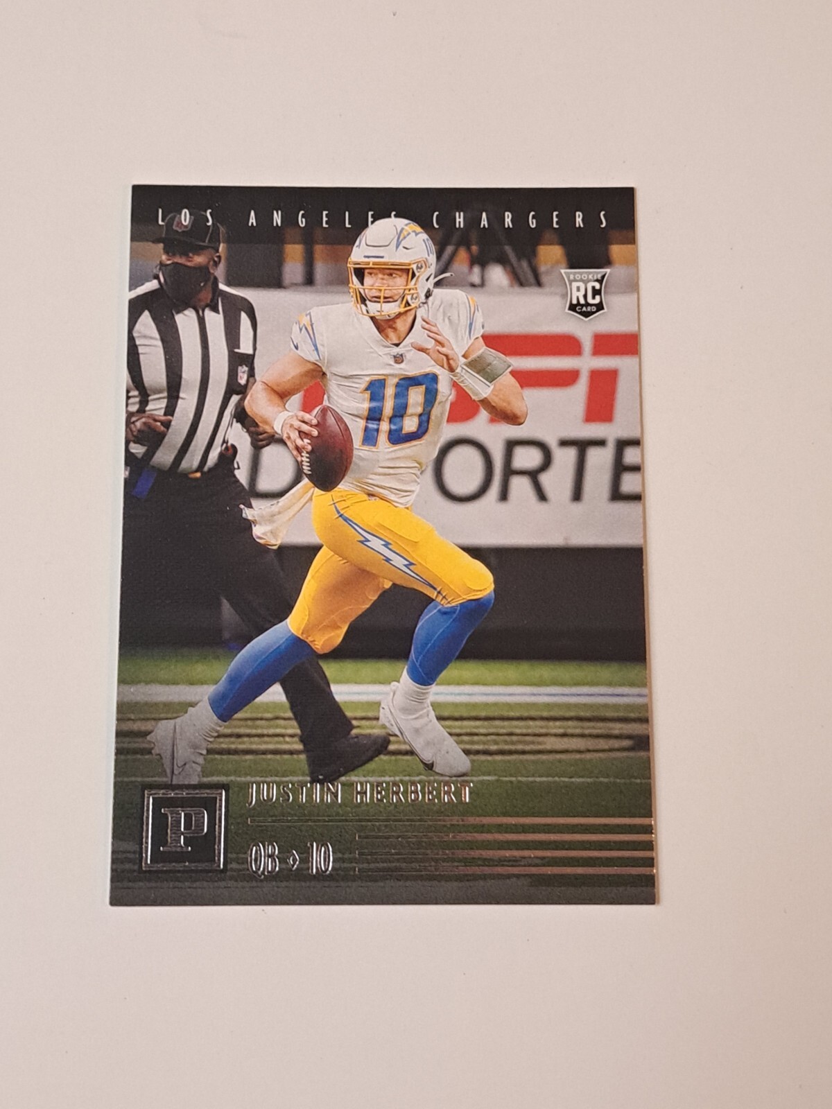 2020 Chronicles Football Panini Justin Herbert ROOKIE #PA-3 RC In Toploader