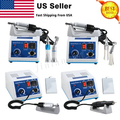 Dental Lab Marathon III Micromotor Polisher N3 /+35K RPM Electric Handpiece /Bur