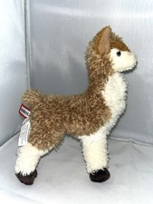 Douglas Cuddle Toys Plush LLAMA Alpaca Brown Cream 8" Stuffed Animal