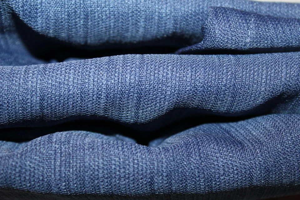 Essential Home Solid 70" Round Fabric Tablecloth Table Cloth Dark Blue  - Image 3 of 3