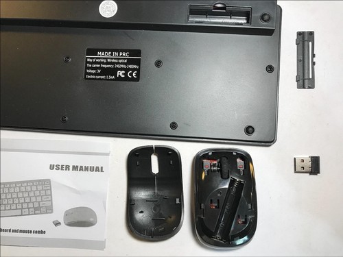 Wireless Black Small Keyboard and Mouse for SAMSUNG UE48J5200 Smart 48" LED TV - Picture 5 of 8