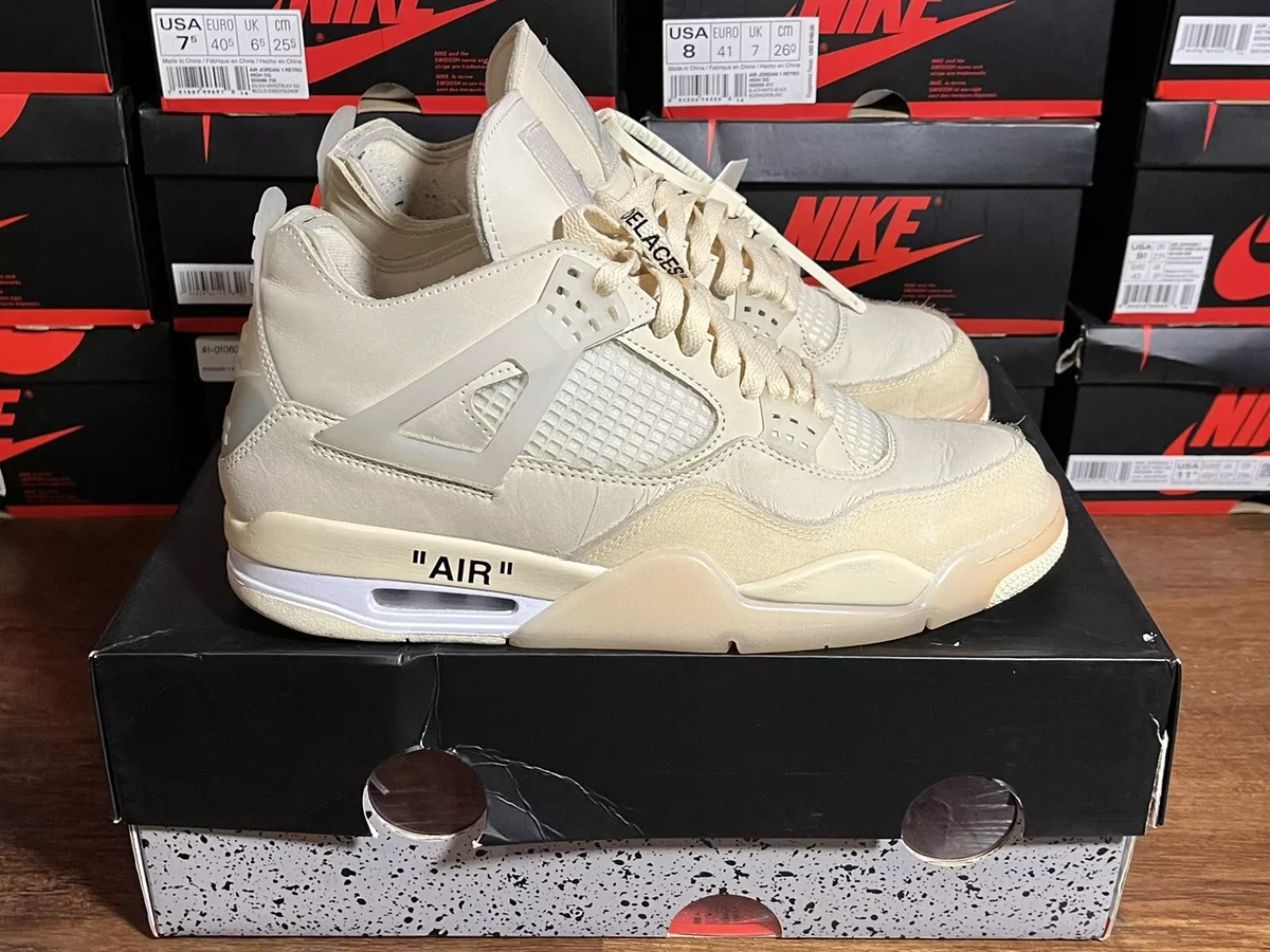 Nike Off-White Air Jordan 4 Sail Sneaker