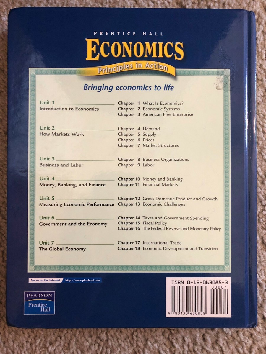 Prentice Hall Economics Principles in Action Textbook (2003