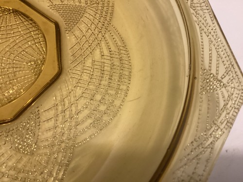 Vintage Amber Romanesque beaded Star bowl - L.E Smith - Picture 2 of 12