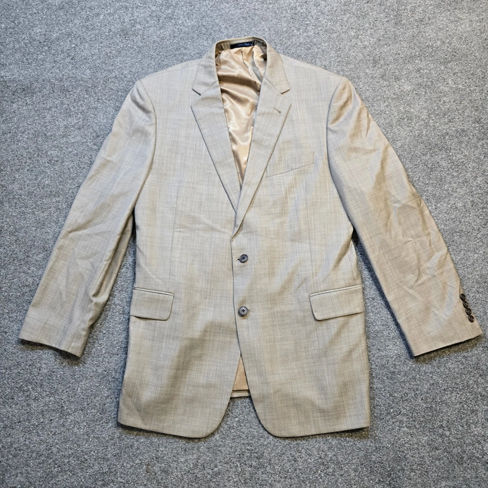 Joseph Abboud Blazer Men 46 Long Gray Wool 2 Button Career Sport Coat Jacket
