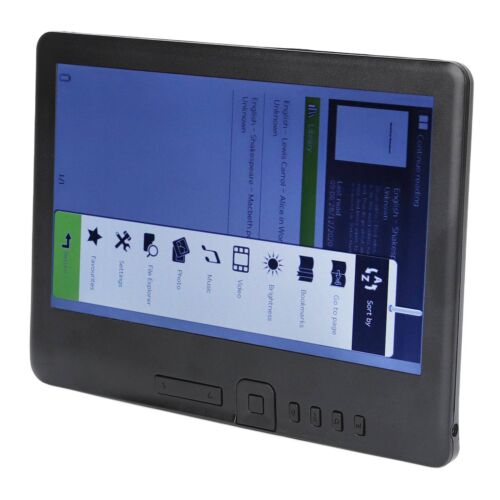 E Reader 7in Color TFT LCD 16:9 Screen HD 800x480 380MHz Black Protective Ca HB0 - Picture 1 of 21