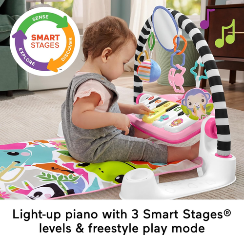 Baby Activity Mat Glow and Grow Kick & Play Piano Gym, Portable Musical Toy with - Picture 4 of 6