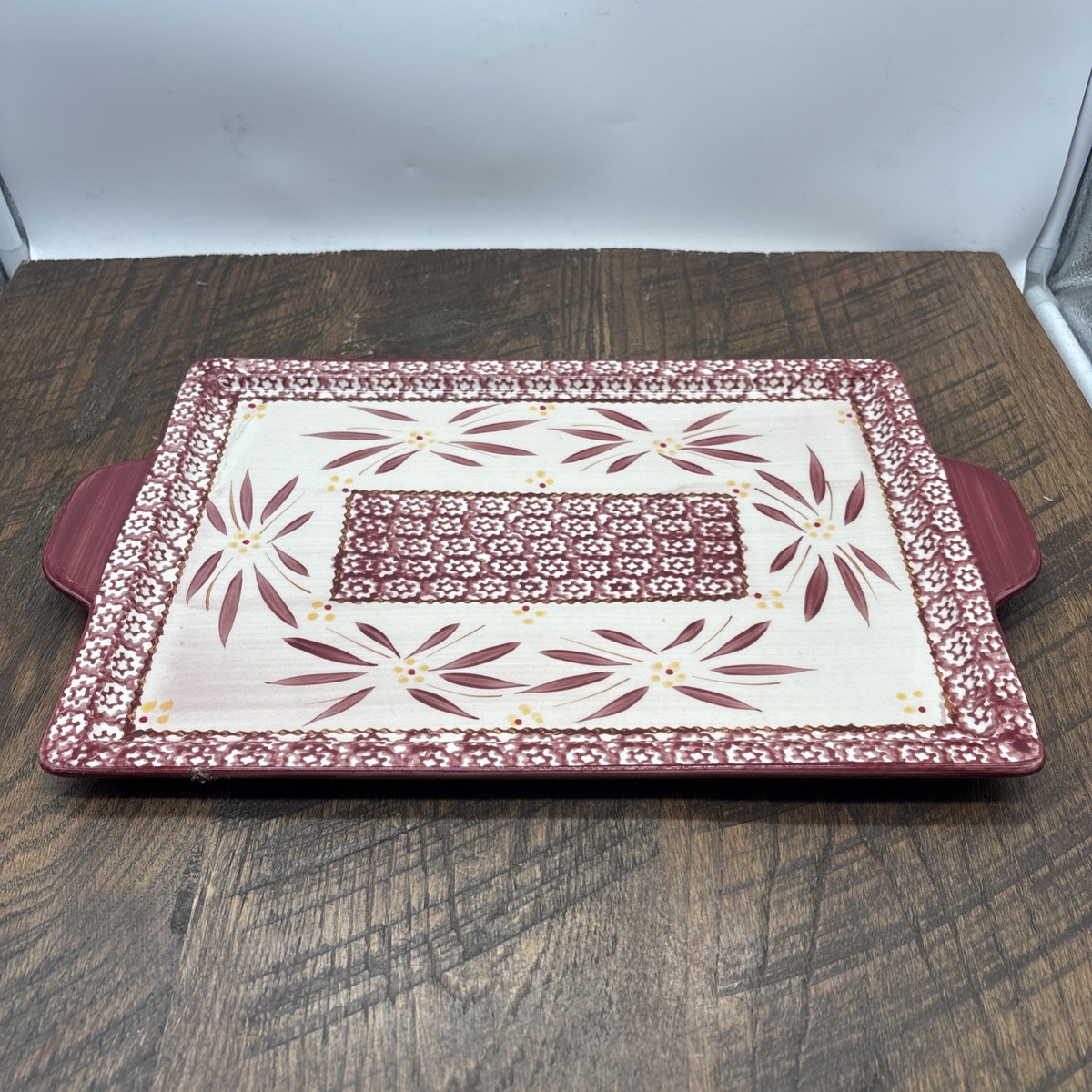 Temptations by Tara Old World Cranberry Red Serving Platter Cookie