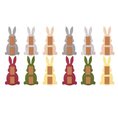 Pack of 12 Easter Party Favor Gifts Rabbit Money Holders Soft Fabric Random