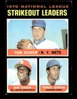 1971 Topps #72 NL Strikeout Leaders VG-EX+ *a8