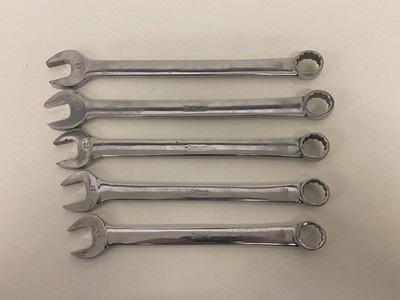 Snap On Tools Vintage Schraubenschlüssel-Set 20-24 mm altes Logo 5-teiliges Set OEXM