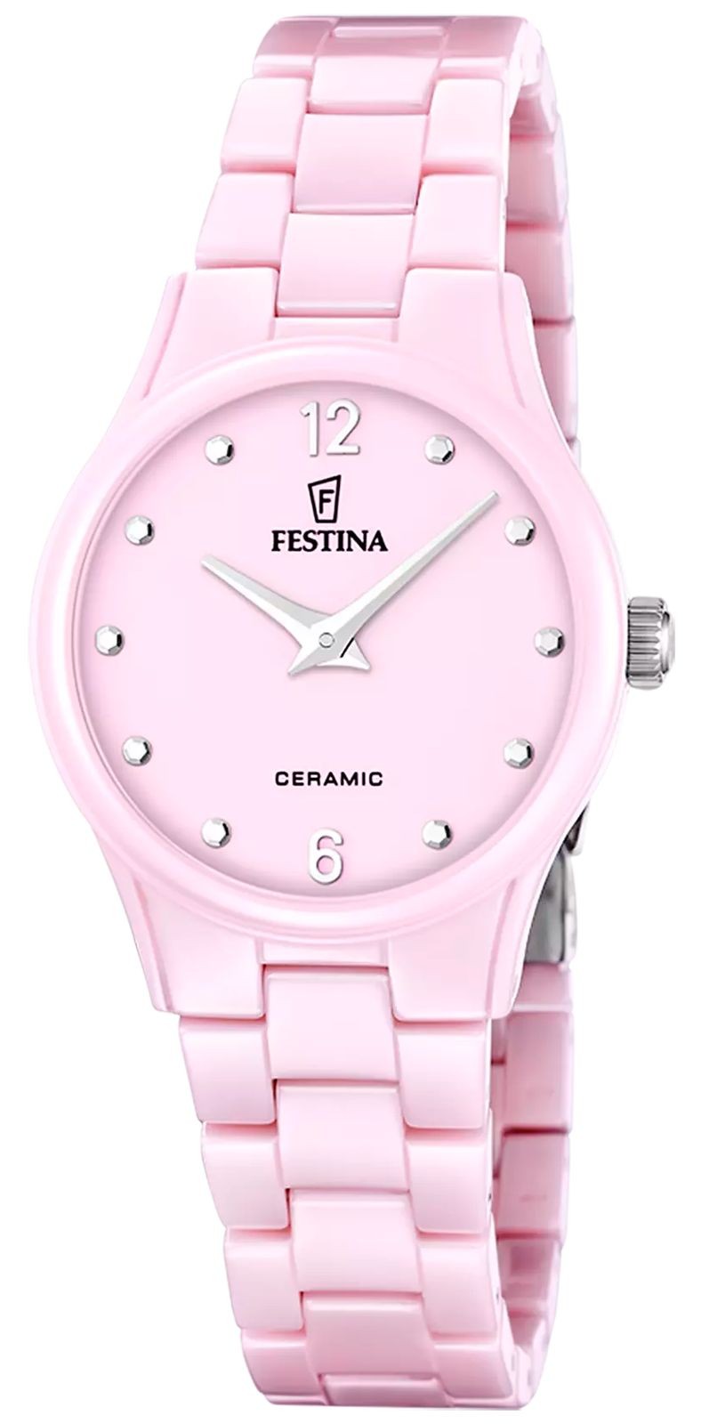 Festina Ceramic Quartz (30.5mm) Pink Dial / Pink Ceramic Bracelet F20751/2