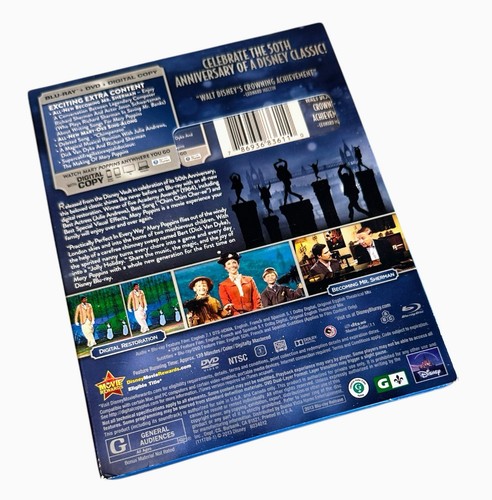 Disney Mary poppins 50th anniversary edition blu-ray DVD + Digital Copy -sealed - Picture 9 of 9