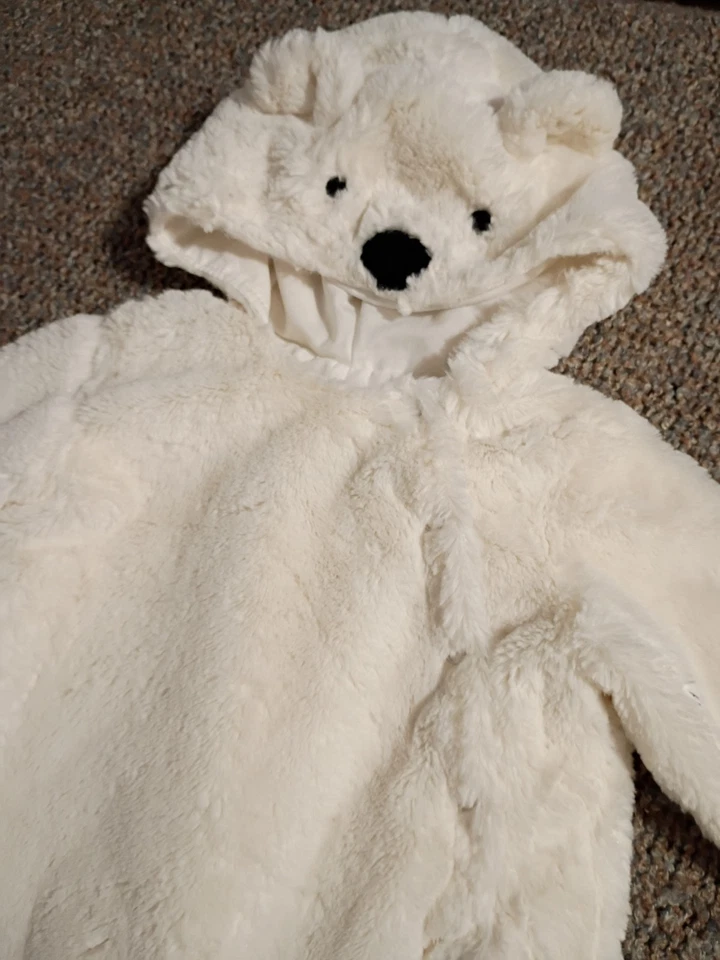 Pottery Barn белый медведь костюм унисекс размер 12-24 месяцев новый без ярлыков - Изображение 3 из 4