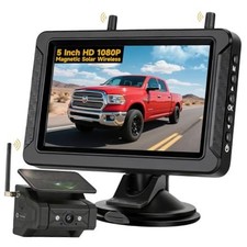 Magnetic Solar Wireless Backup Camera for Truck RV Car Trailer Pickup: HD