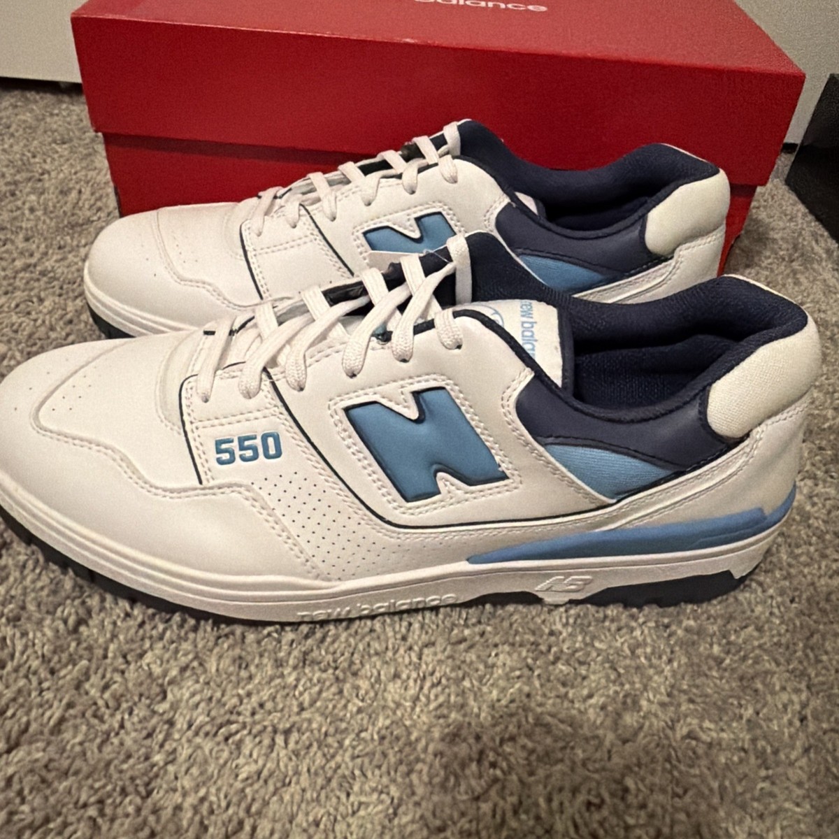 New Balance 550 UNC White University Blue Men\'s Size 11 D Medium 550 SL Golf New Balance 550 Golf SL UNC White University Blue nby Men main image 4