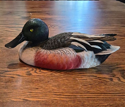 #ad Northern Shoveler Duck Hunting Decoy By Jules A. Bouillet Hand Signed 58 750 $150.00