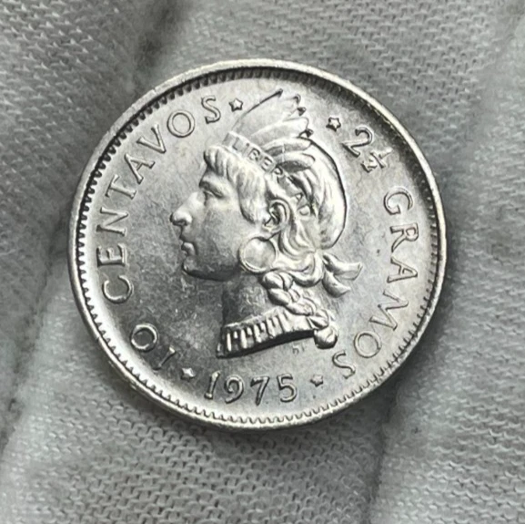 1975 ドミンカ共和国 シルバー 10 ペソ タイノ アート ドミニカ共和国 10ペソ プエブロ・ビエホ鉱山 タイノアート PR68 PCGS