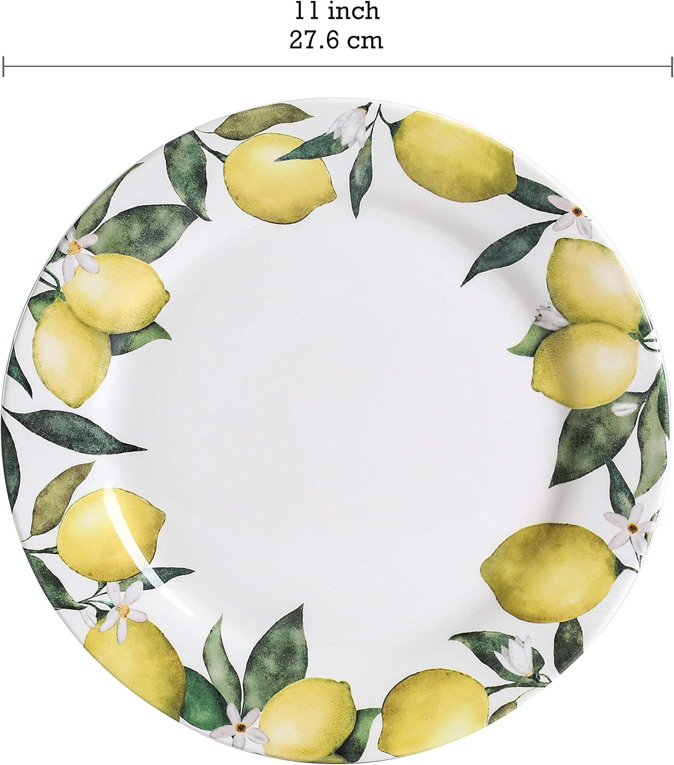 Lemon Dreams 12-Pc Dinnerware Set for 4, Microwave & Dishwasher Safe