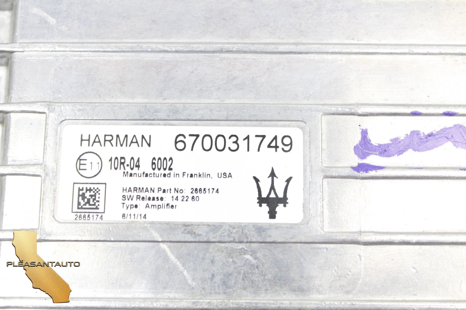 14-17 Maserati Ghibli M157 Quattroporte M156 Harman Audio Amplifier Amp OEM