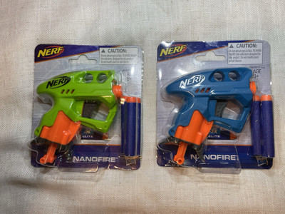 Hasbro Nerf N-Strike Nanofire Elite Mini Hand Soft Foam Dart Blasters Lot Of 2