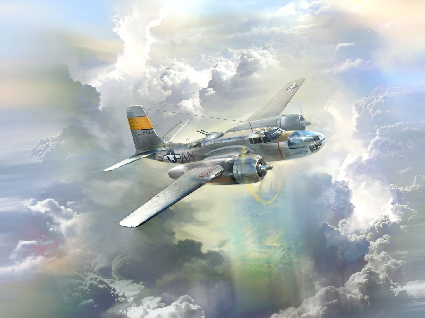 ICM 1:48 A-26С-15 Invader WWII American Bomber Plastic Model Kit
