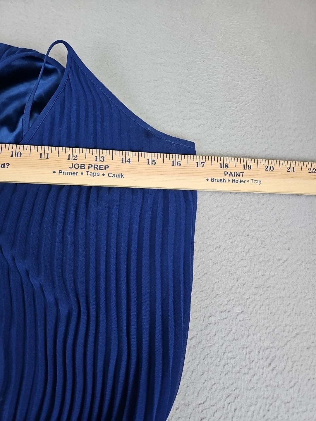 UNDERCOVER Victoria's Secret Maxi Abito Coltello Fisarmonica Pieghettato Spalline Tg Media Blu Navy