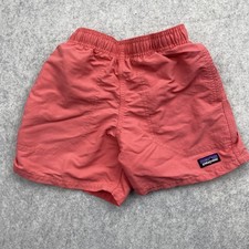 Patagonia Swim Shorts Boys Small 19x4 Coral Baggies Lined Quick Dry Stain 