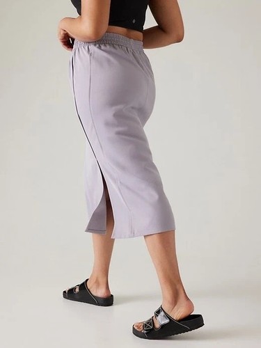 ๐ค Athleta โ Stride Midi Skirt โ Black โ Medium โ NWOT ๐ค - Picture 3 of 11
