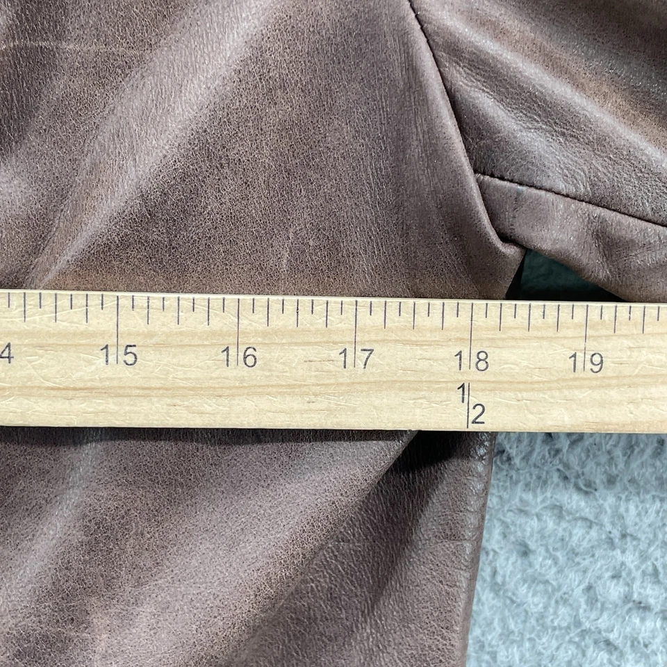 Chaqueta de Cuero Classiques Entier Mujer Mediana Marrón Corpcore Moto Años 90 Ropa de Calle Foto 4 de 4