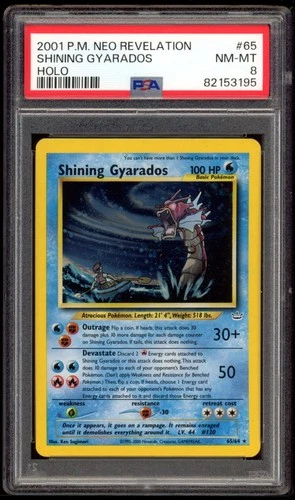 Shining Gyarados PSA 8 65/64  Neo Revelation  Pokemon Card Game