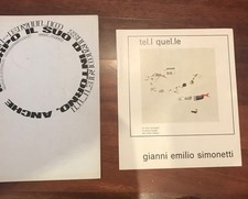 2 cataloghi Gianni-Emilio Simonetti 1969 Galleria Schwarz  no boetti schifano
