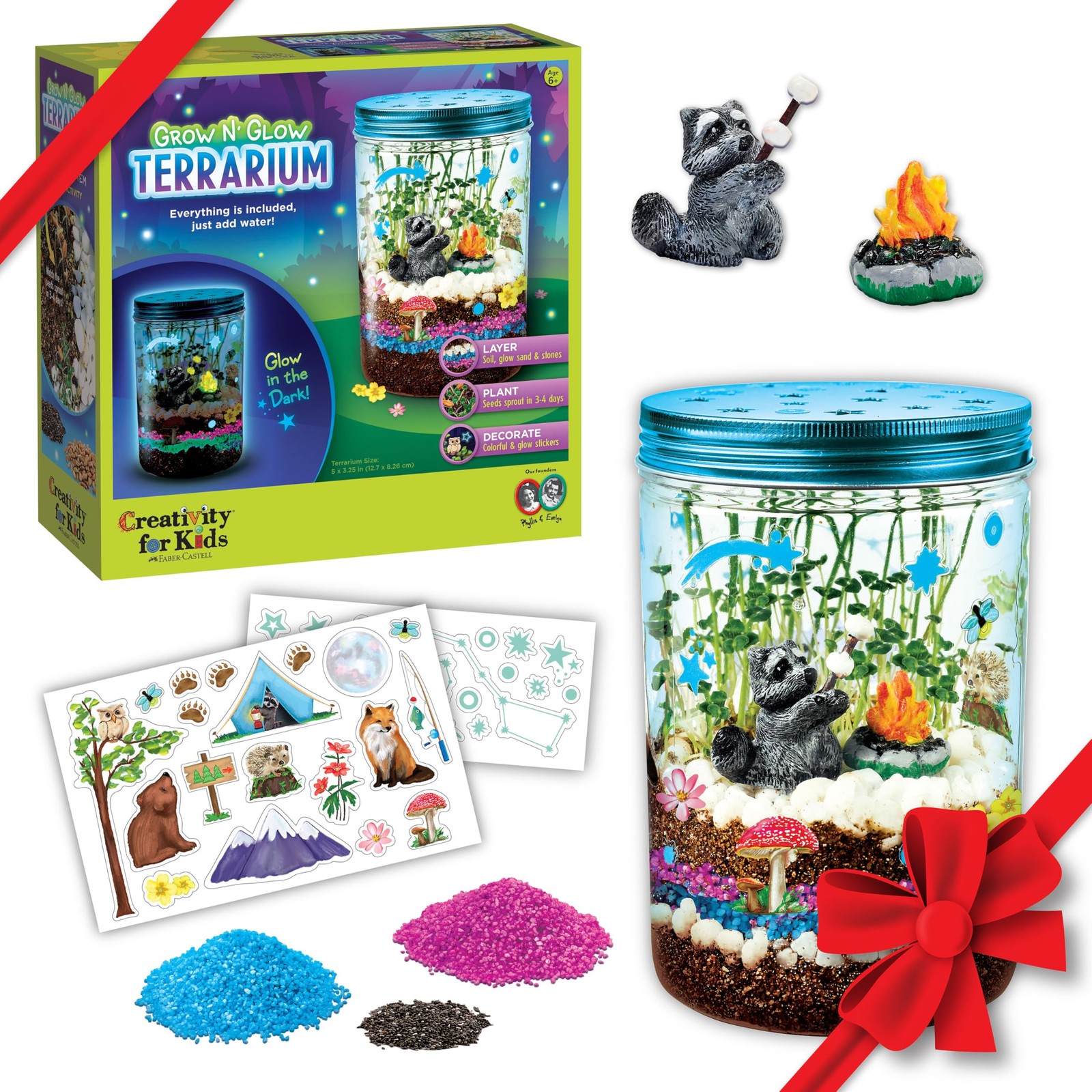 Grow 'N Glow Terrarium Kit - Educational Science Kits, Kids Gifts for Boys and