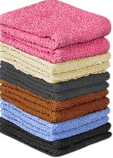 12 Pack Wash Cloth Rags 100 Cotton Terry Rags 12x12 inch Multi Colors