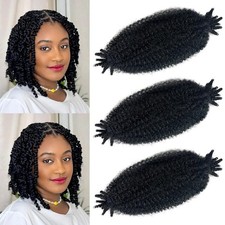 3 Packs Marley Twist Braiding Hair 12 Inch Pre-Separated Springy Afro Twist
