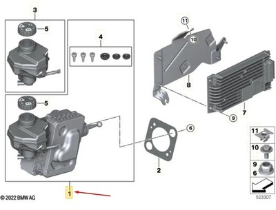 BMW 2 Active Tourer U06 Power Brake LHD 34505B69D54 NEUES ECHTES