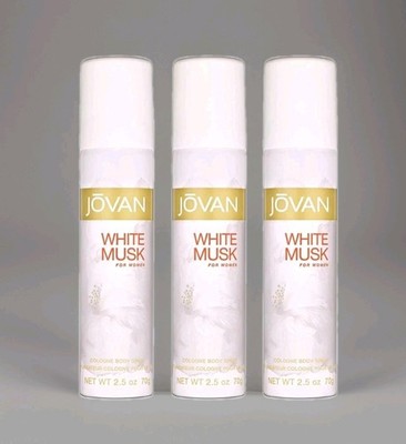 3x Jovan White Musk for Women 2.5oz Body Spray   NEW! FREE SHIPPING!
