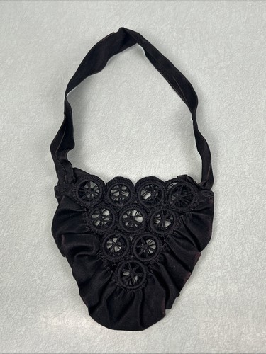 Antique Mourning Mourners Purse Circa 1800s Black Victorian Rare