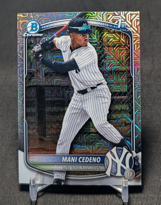 #ad Mani Cedeno 1st Mojo Refractor Rookie 2025 Bowman Chrome Card #BCP 199 Yankees $1.75