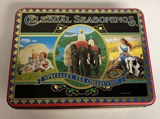 Celestial Seasonings Tea Tin Specialty Collection Elephant Wizard Girls Scene 91