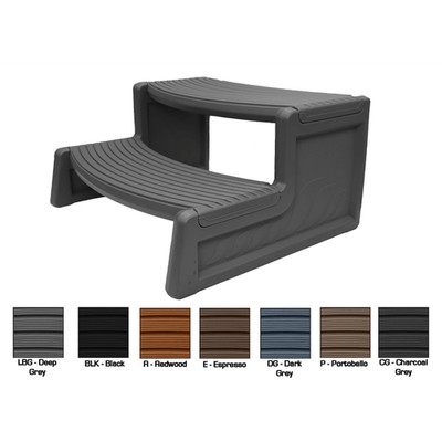 Confer Plastics HS2-LBG Spa Steps Gray 1/2'' Plastic Handi-Step