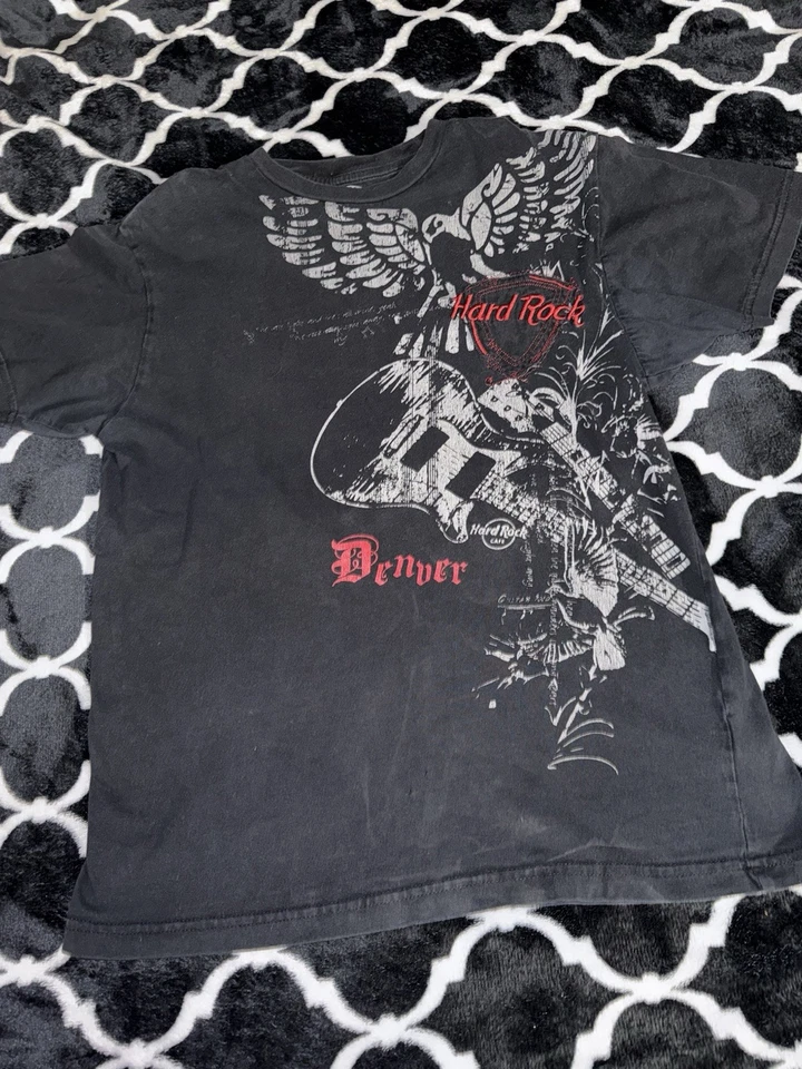 Vintage Y2K Hard Rock Cafe Mens T-Shirt Size Small Black Casino Denver Colorado - Image 3 of 4